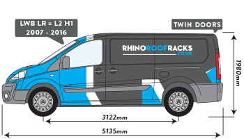 Dispatch 2007 to 2016 LWB Low Roof Twin Rear Doors 