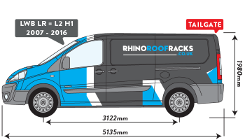 Dispatch 2007 to 2016 LWB Low Roof Tailgate 