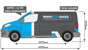 Dispatch 2016 onwards MWB Twin Rear Doors 