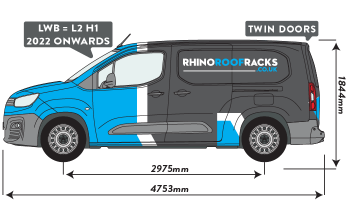 Doblo 2022 onwards Long Twin Rear Doors 