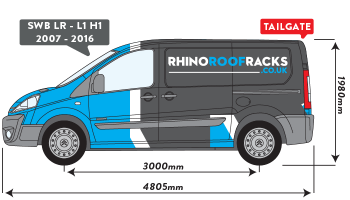 Scudo 2007 to 2016 SWB Low Roof Tailgate