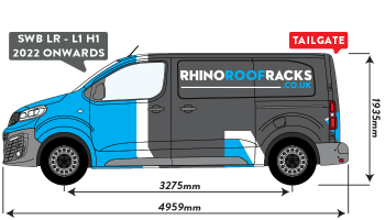 Scudo 2022 on SWB Low Roof Tailgate