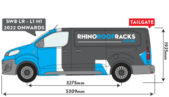 Scudo 2022 on LWB Low Roof Tailgate