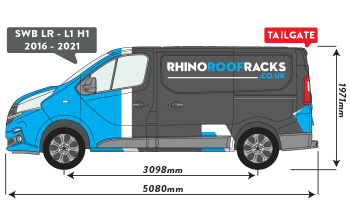 Talento 2016 - 2021 SWB Low Roof Tailgate