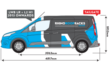 Transit Connect 2013 onwards LWB Tailgate 