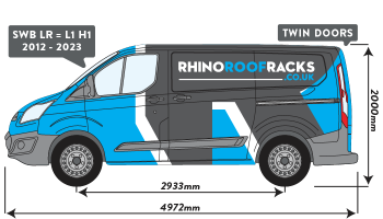 Transit Custom 2013 - 2023 SWB Low Roof Twin Rear Doors