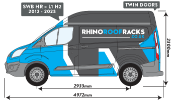 Transit Custom 2013 - 2023 SWB High Roof Twin Rear Doors