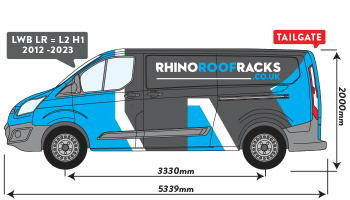 Transit Custom 2013 - 2023 LWB Low Roof Tailgate