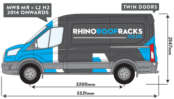 Transit 2014 on MWB Med Roof