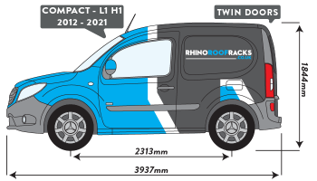 Citan 2012 - 2021 Compact Twin Rear Doors