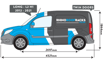 Citan 2012 - 2021 Long Twin Rear Doors