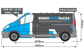 Primastar 2002 - 2014 LWB Low Roof Twin Rear Doors