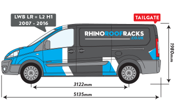 Expert 2007 to 2016 LWB Low Roof  Tailgate