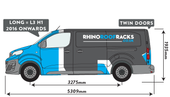 Expert 2016 onwards LWB Twin Rear Doors