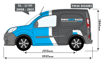 Kangoo 2008 to 2020 SL Twin Rear Doors 