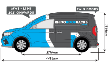 Kangoo 3 2021 onwards MWB Twin Rear Doors 
