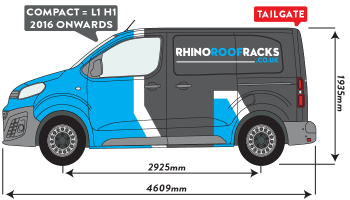 Proace 2016 - 2024 Compact Tailgate