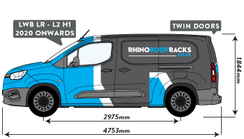 Proace City 2020 on LWB Twin Rear Doors