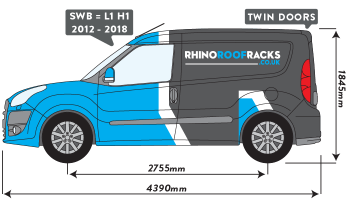 Combo 2012 - 2018 SWB Twin Rear Doors