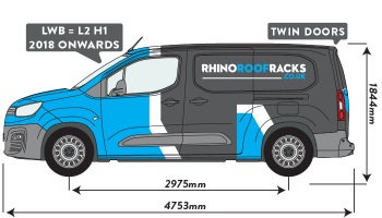 Combo 2018 onwards LWB Twin Rear Doors 