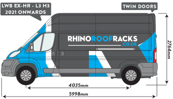 Movano 2021 onwards LWB Extra High Roof