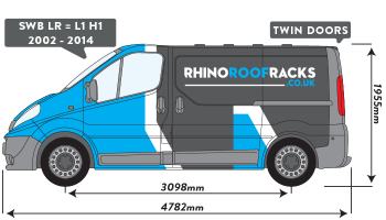 Vivaro 2002 - 2014 SWB Low Roof Twin Rear Doors