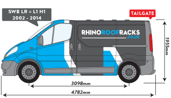 Vivaro 2002 - 2014 SWB Low Roof Tailgate