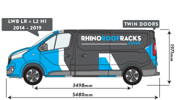 Vivaro 2014 - 2019 LWB Low Roof Twin Rear Doors 