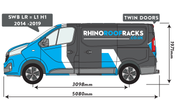 Vivaro 2014 - 2019 SWB Low Roof Twin Rear Doors