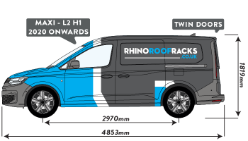 Caddy 2020 onwards MAXI Twin Rear Doors